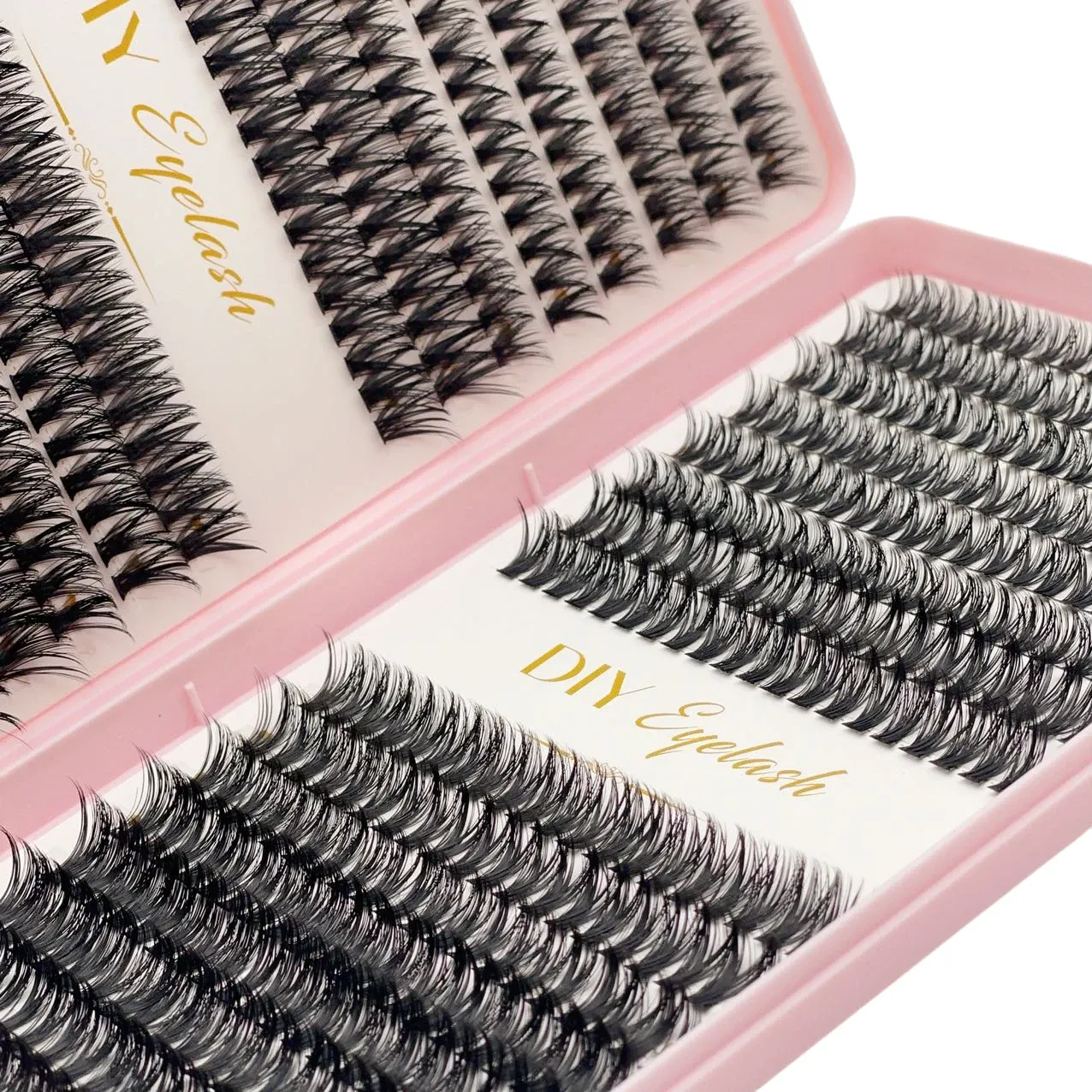 Faux cils individuels, détail du galbe