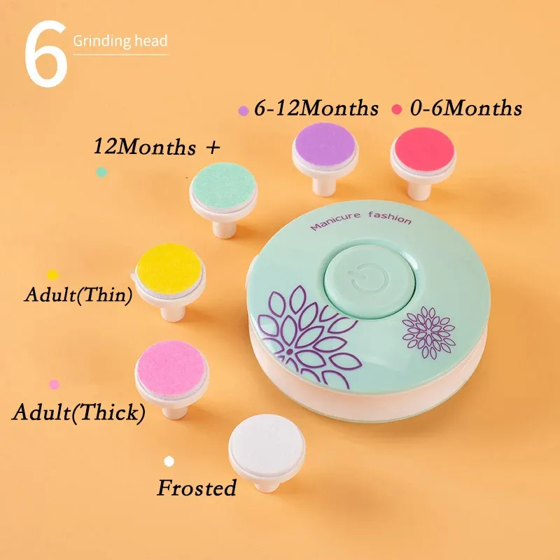 Coupe-ongles électrique pour bébé, détail de la tête de coupe