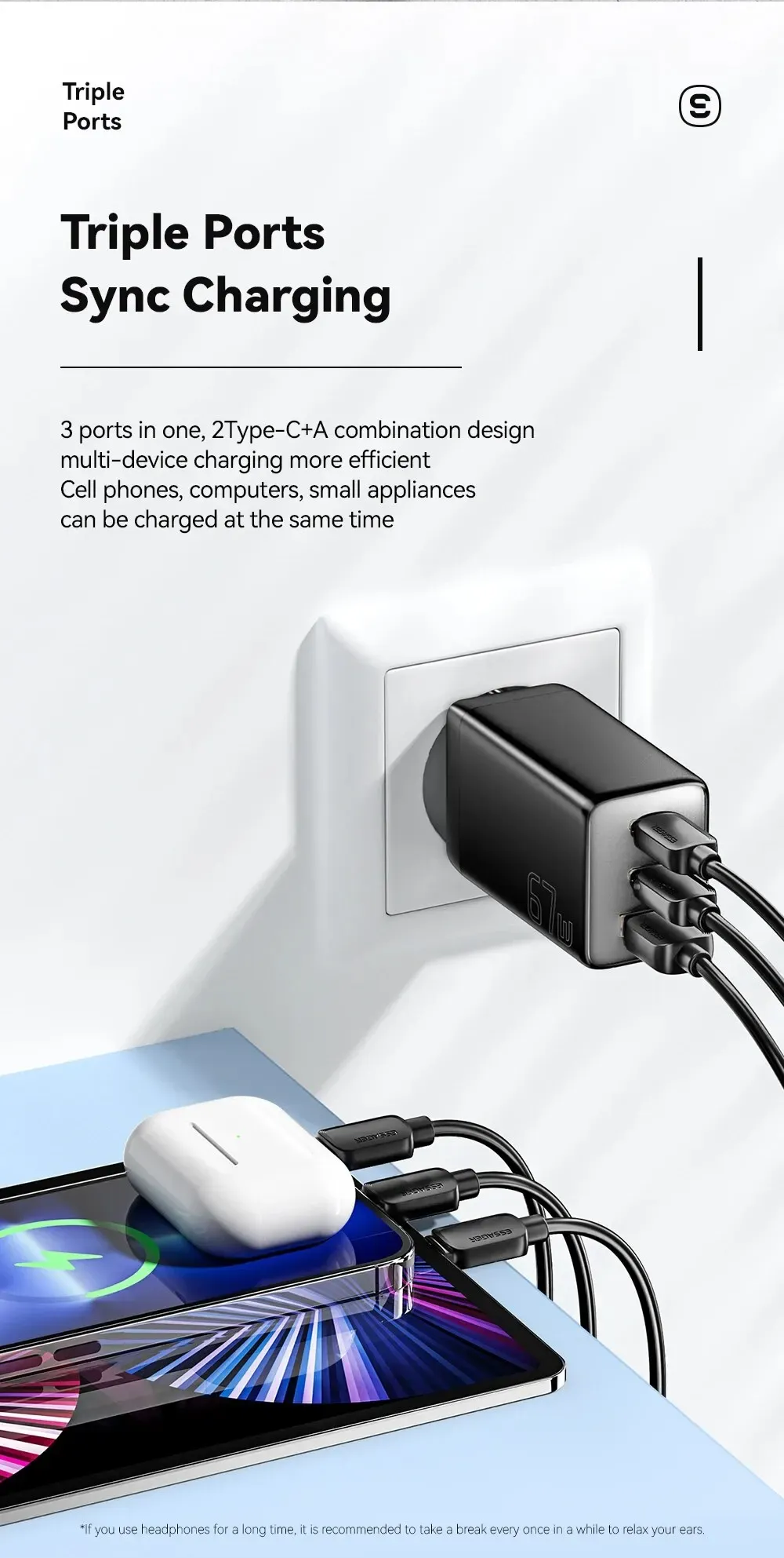 Chargeur Essager en utilisation quotidienne