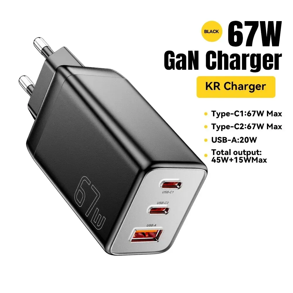 Chargeur GaN 67 W USB-C Essager pour ordinateur portable 45 W, 25 W, PD et QC 3.0, charge rapide compatible MacBook, Xiaomi, Samsung et iPhone 14/13 10