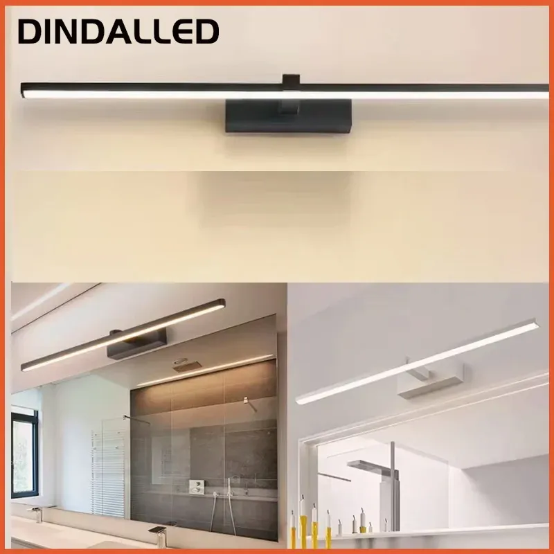 Applique murale LED moderne pour miroir de coiffeuse, salle de bain, miroir de maquillage, lampe frontale, luminaire d'intérieur, décoration 4