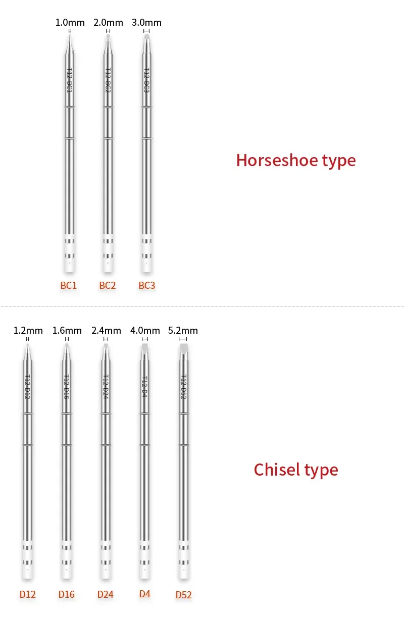 Pointes de fer à souder T12 - usage en atelier