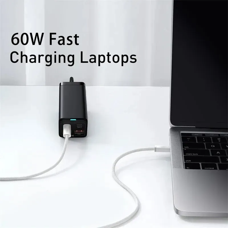 Câble USB-C d'origine pour iPhone 16, 15 Pro Max, charge rapide PD 60 W, compatible Huawei, Xiaomi et Samsung Type-C, câble tressé 5