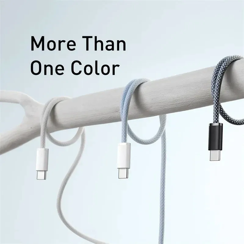 Câble USB-C d'origine pour iPhone 16, 15 Pro Max, charge rapide PD 60 W, compatible Huawei, Xiaomi et Samsung Type-C, câble tressé 6