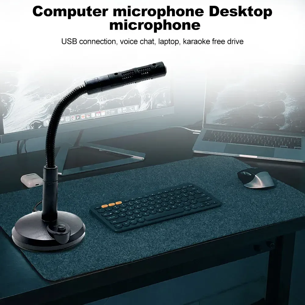 Microphone USB de bureau à réduction de bruit pour PC et ordinateur portable 2
