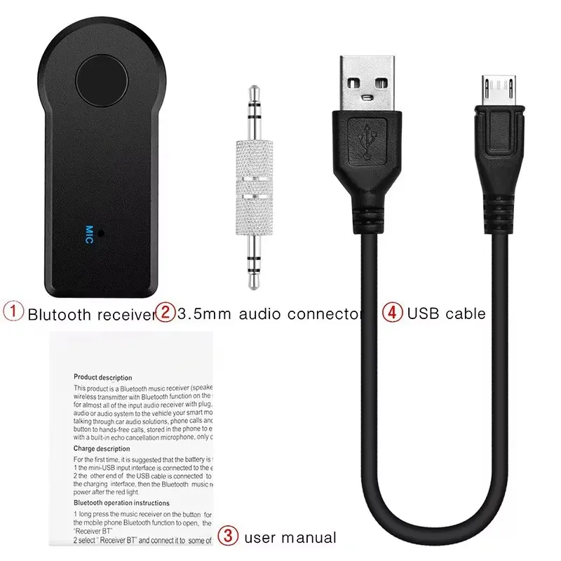 Récepteur audio Bluetooth, finitions