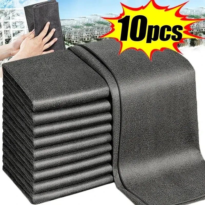 1, 3, 5 ou 10 chiffons magiques en microfibre réutilisables pour le nettoyage des vitres, miroirs et surfaces de cuisine - Image 1