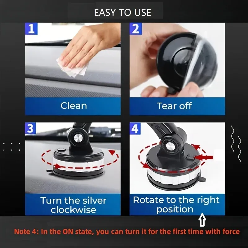 Support de téléphone universel rotatif à 360° pour voiture, fixation sur pare-brise, compatible iPhone, Samsung et Xiaomi 5