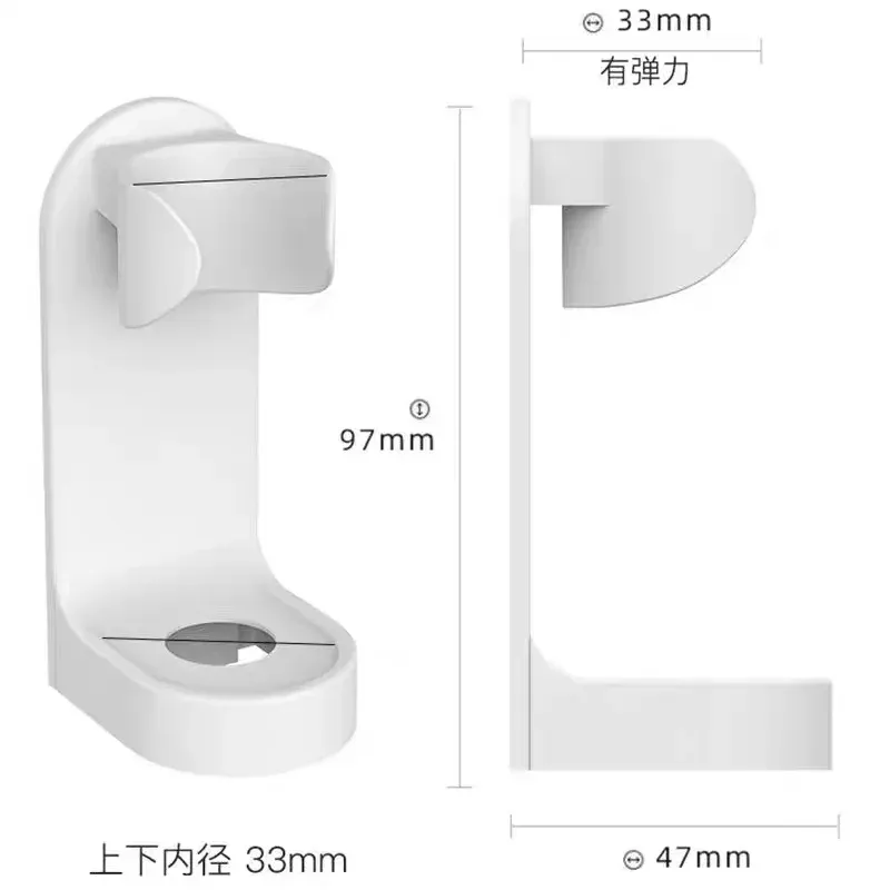 Support mural pour brosse à dents électrique en plastique, avec crochet pour rasoir et étagère de rangement 6