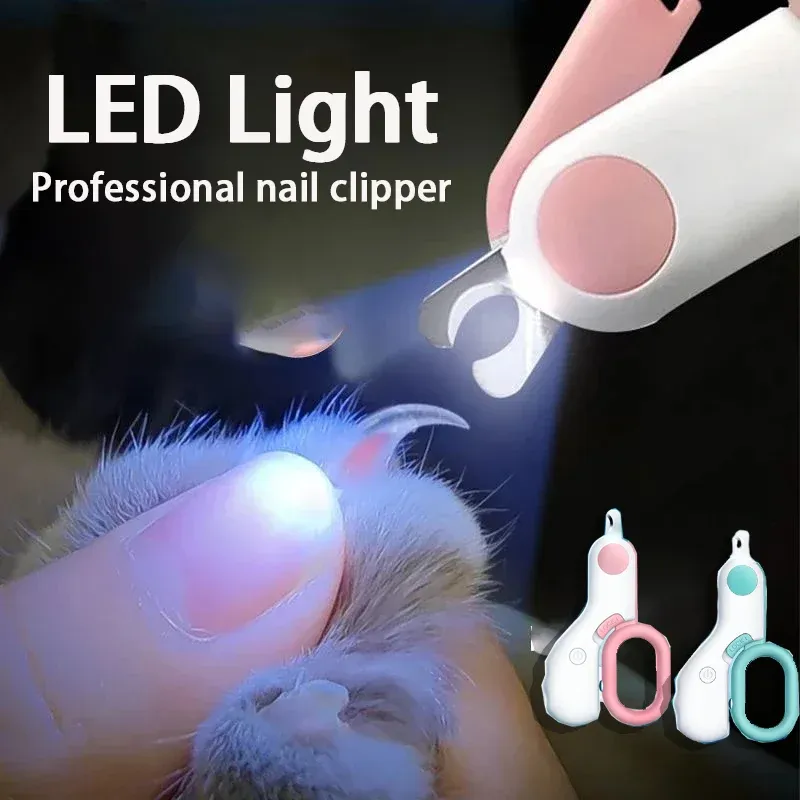 Coupe-ongles professionnel à LED pour chats et chiens, avec verrou de sécurité et kit de toilettage - Image 1