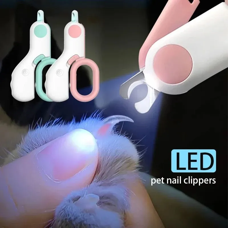 Coupe-ongles professionnel à LED pour chats et chiens, avec verrou de sécurité et kit de toilettage 6
