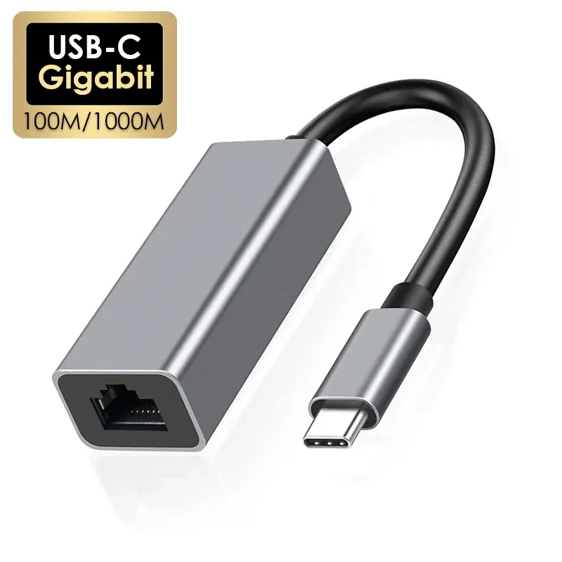 Adaptateur Ethernet USB-C externe 100/1000 Mbps vers RJ45, carte réseau filaire pour MacBook et PC