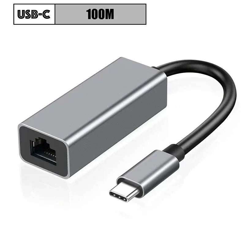 Adaptateur Ethernet USB-C externe 100/1000 Mbps vers RJ45, carte réseau filaire pour MacBook et PC 5