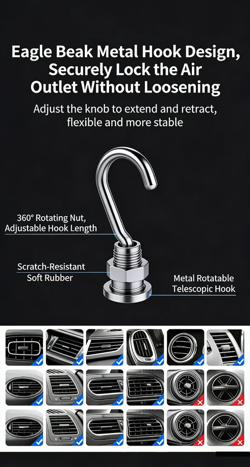 Support magnétique MagSafe pour voiture, anneau magnétique universel