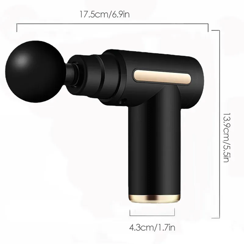 Pistolet de massage électrique 30 niveaux, appareil de relaxation musculaire profonde pour fascia, équipement de fitness silencieux, mixte 6