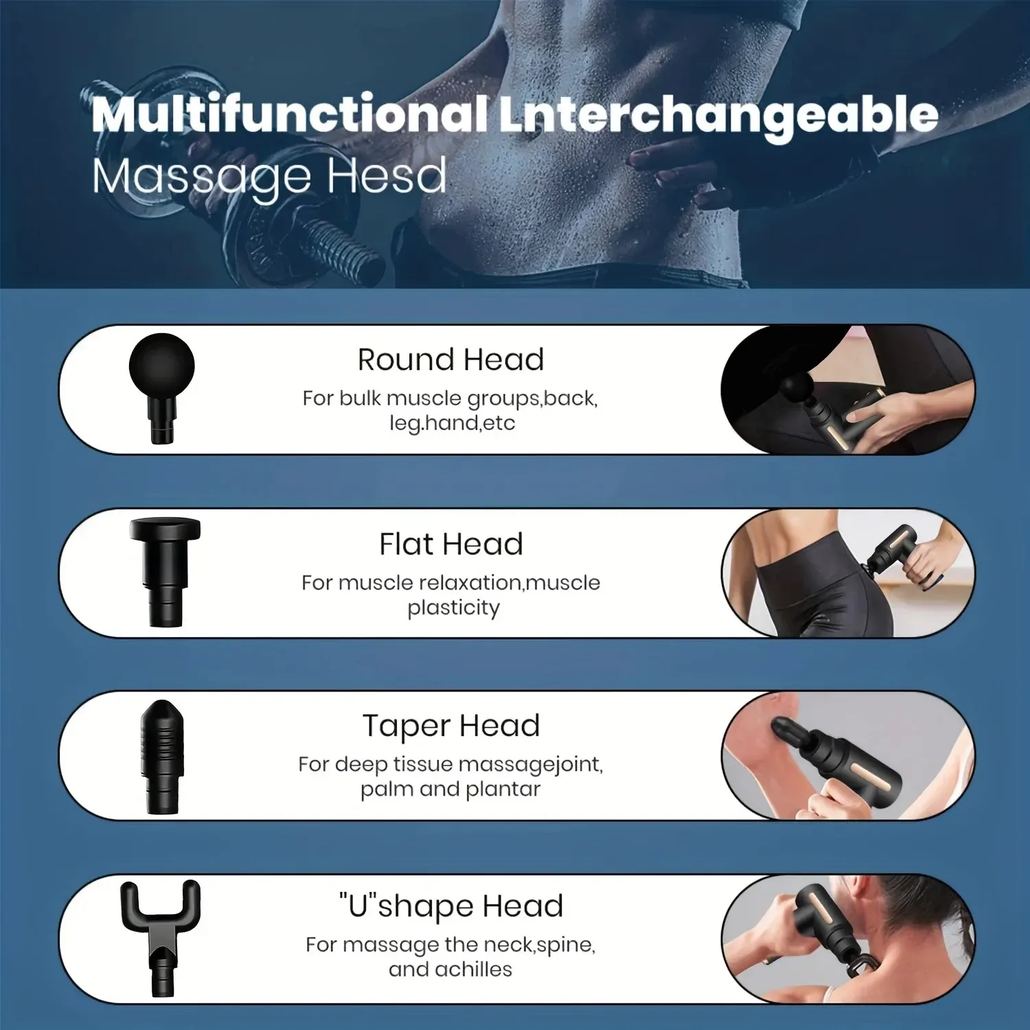 Pistolet de massage en utilisation