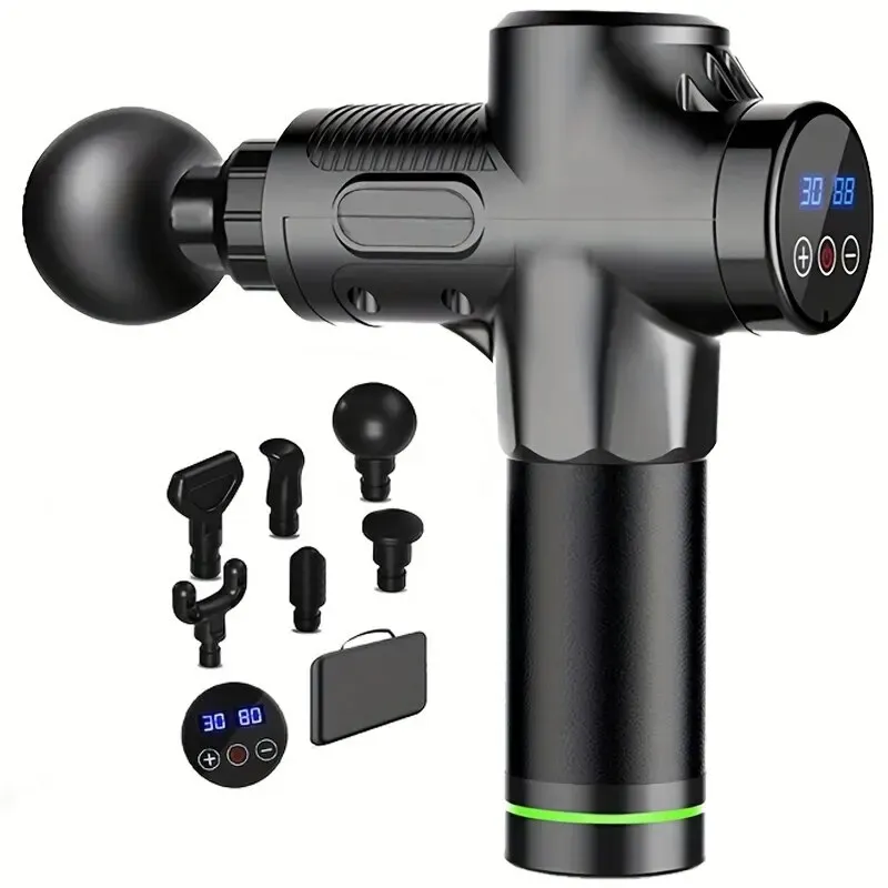 Pistolet de massage électrique 30 niveaux, appareil de relaxation musculaire profonde pour fascia, équipement de fitness silencieux, mixte 8