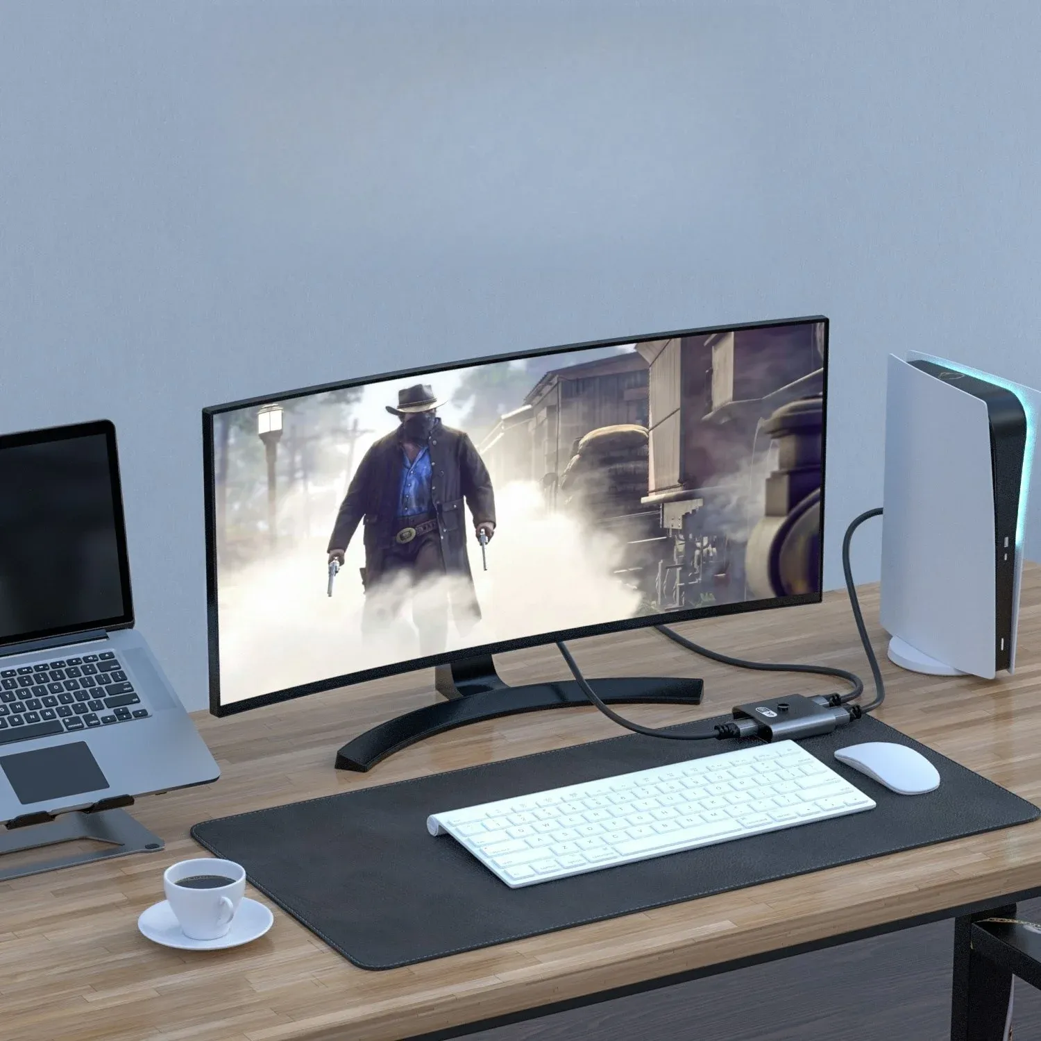 Commutateur HDMI bidirectionnel 4K/8K à 2 entrées et 1 sortie, compatible avec la répartition d'un signal vers 2 sorties - Image 1