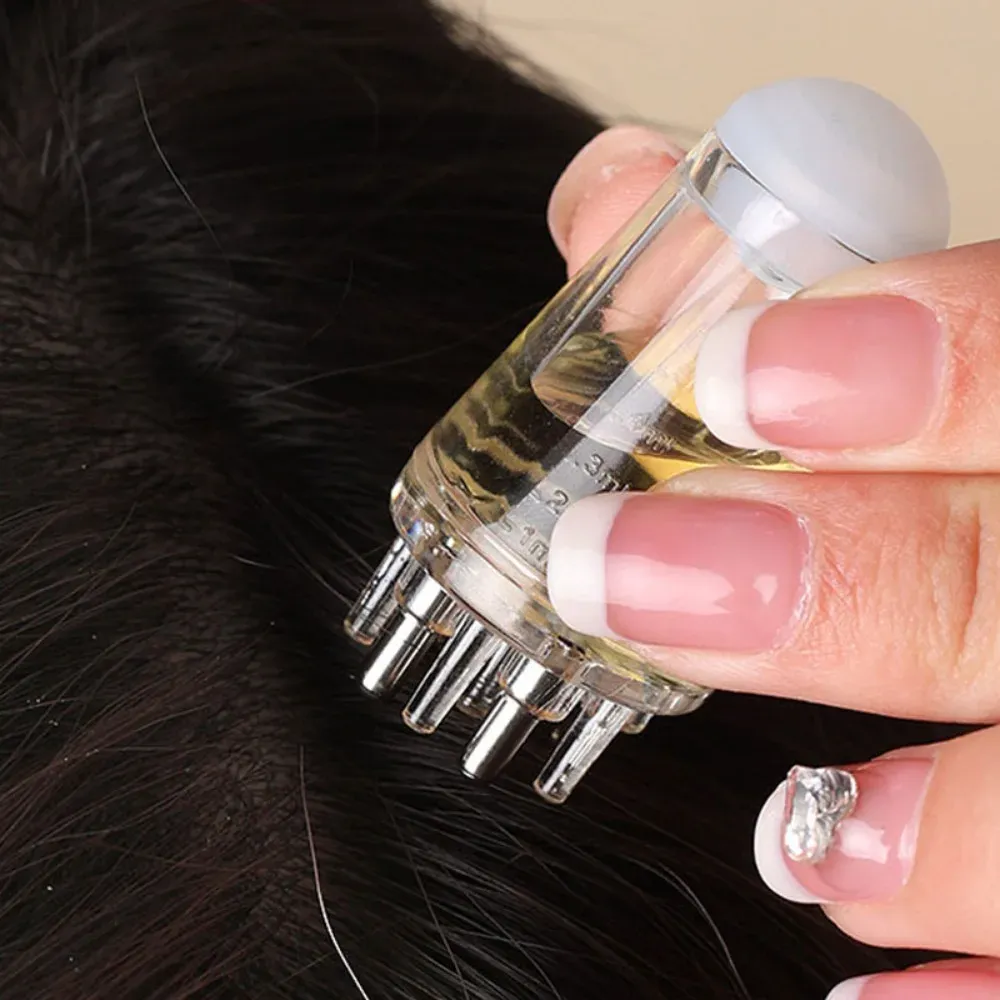 Peigne applicateur d'huile pour cuir chevelu, mini brosse de massage du cuir chevelu, masseur à huile essentielle, applicateur d'huile pour cheveux, outil de soin capillaire - Image 1
