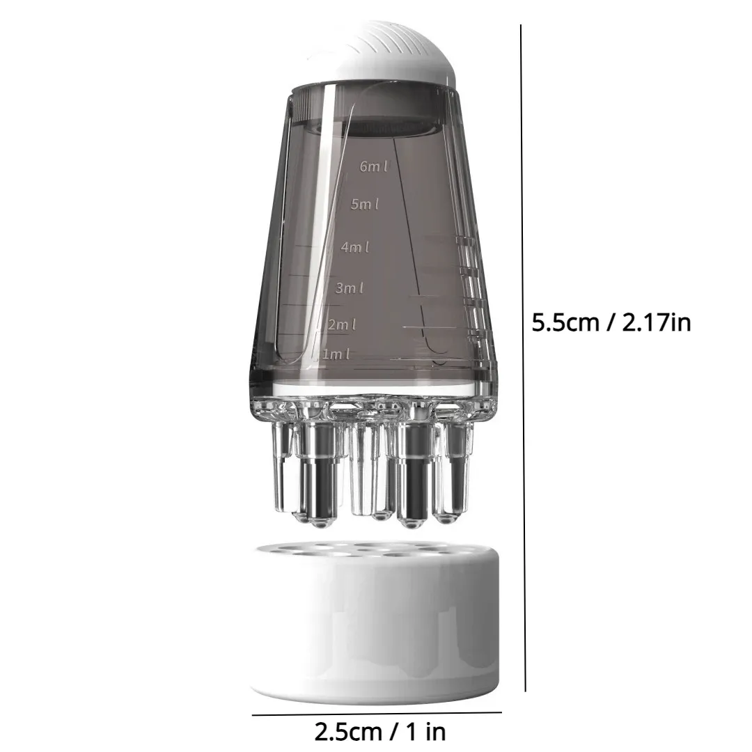 Peigne applicateur d'huile pour cuir chevelu, mini brosse de massage du cuir chevelu, masseur à huile essentielle, applicateur d'huile pour cheveux, outil de soin capillaire 8