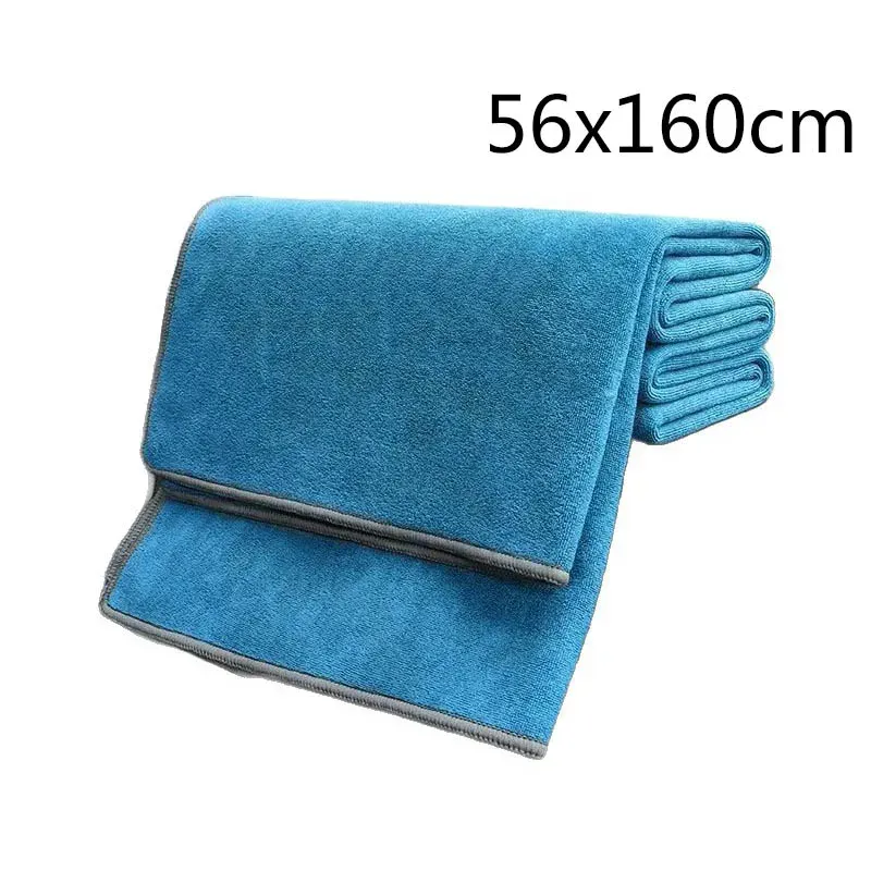 Serviette de nettoyage en microfibre épaisse et douce, chiffon de séchage double couche pour carrosserie, accessoires auto 8
