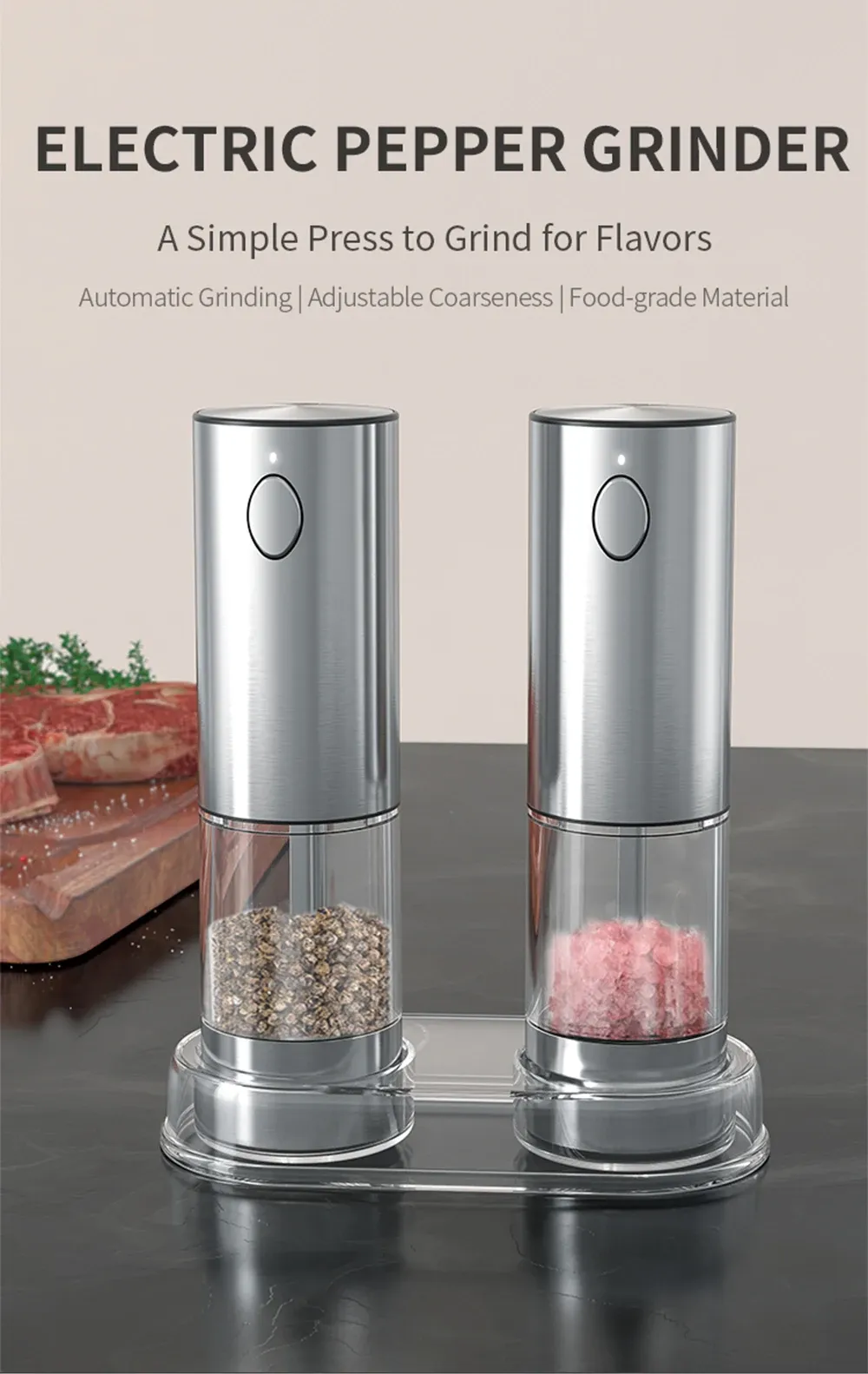 Moulin à sel et à poivre en situation dans la cuisine