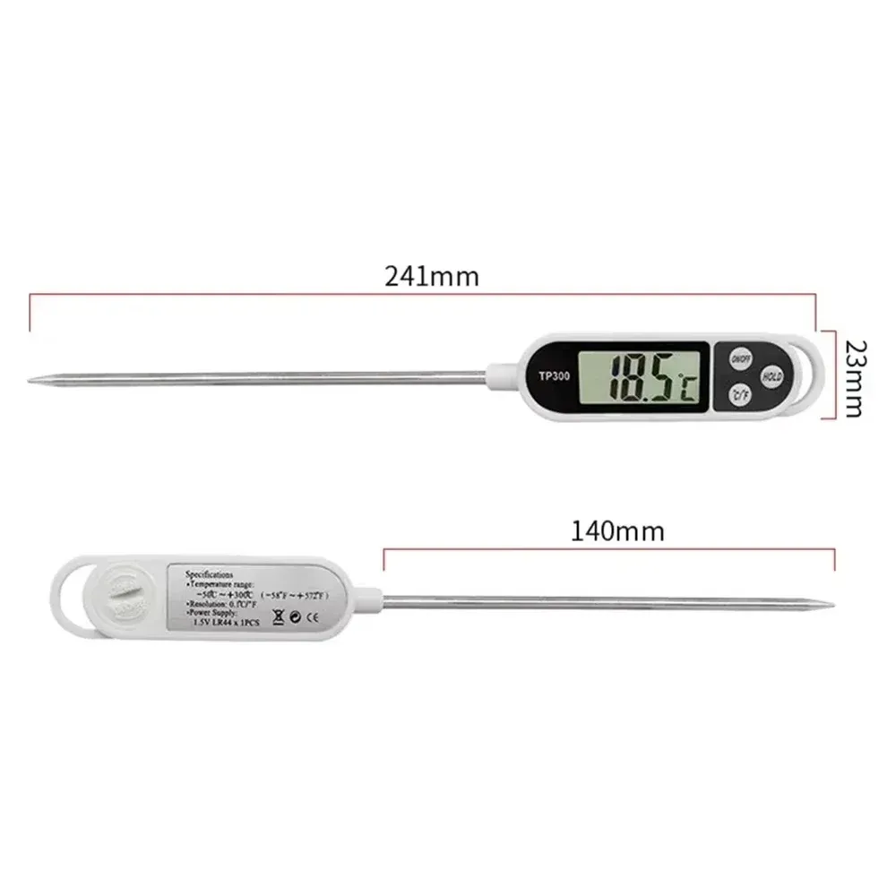 Gros plan sur l'écran du thermomètre de cuisine TP300