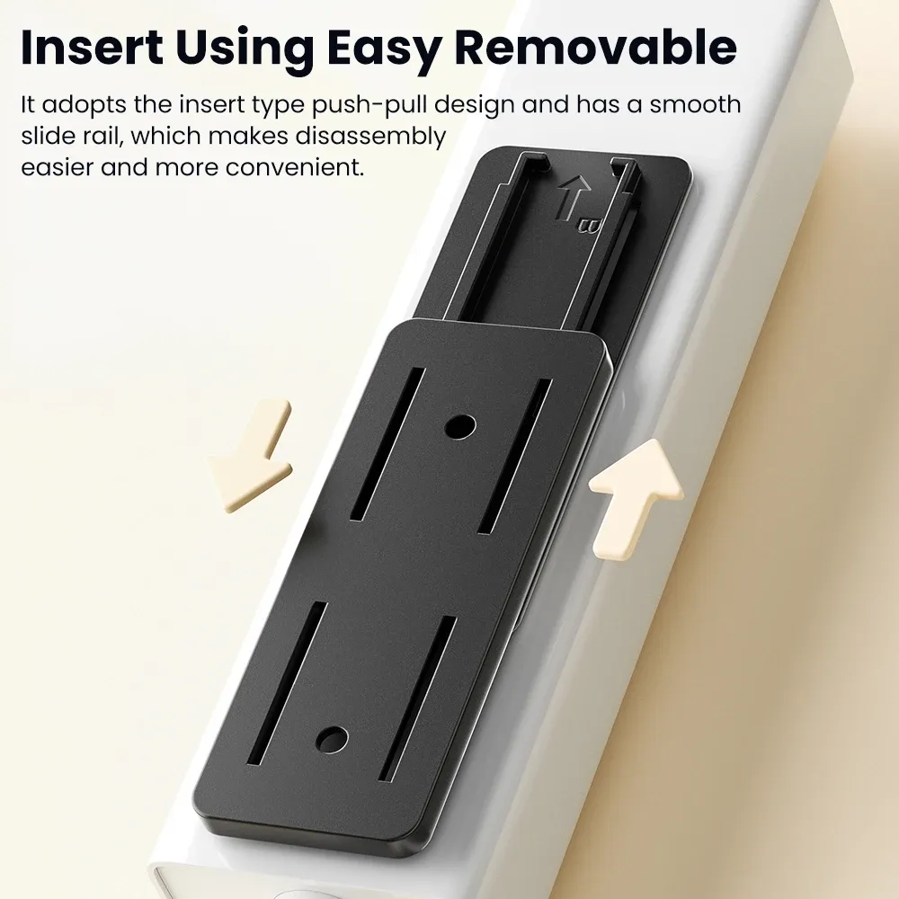 Toocki Support de Multiprise 1, 2 ou 3 Pièces avec Organisateur de Câbles pour Bureau, Fixation Murale Auto-Adhésive pour Chambre 2