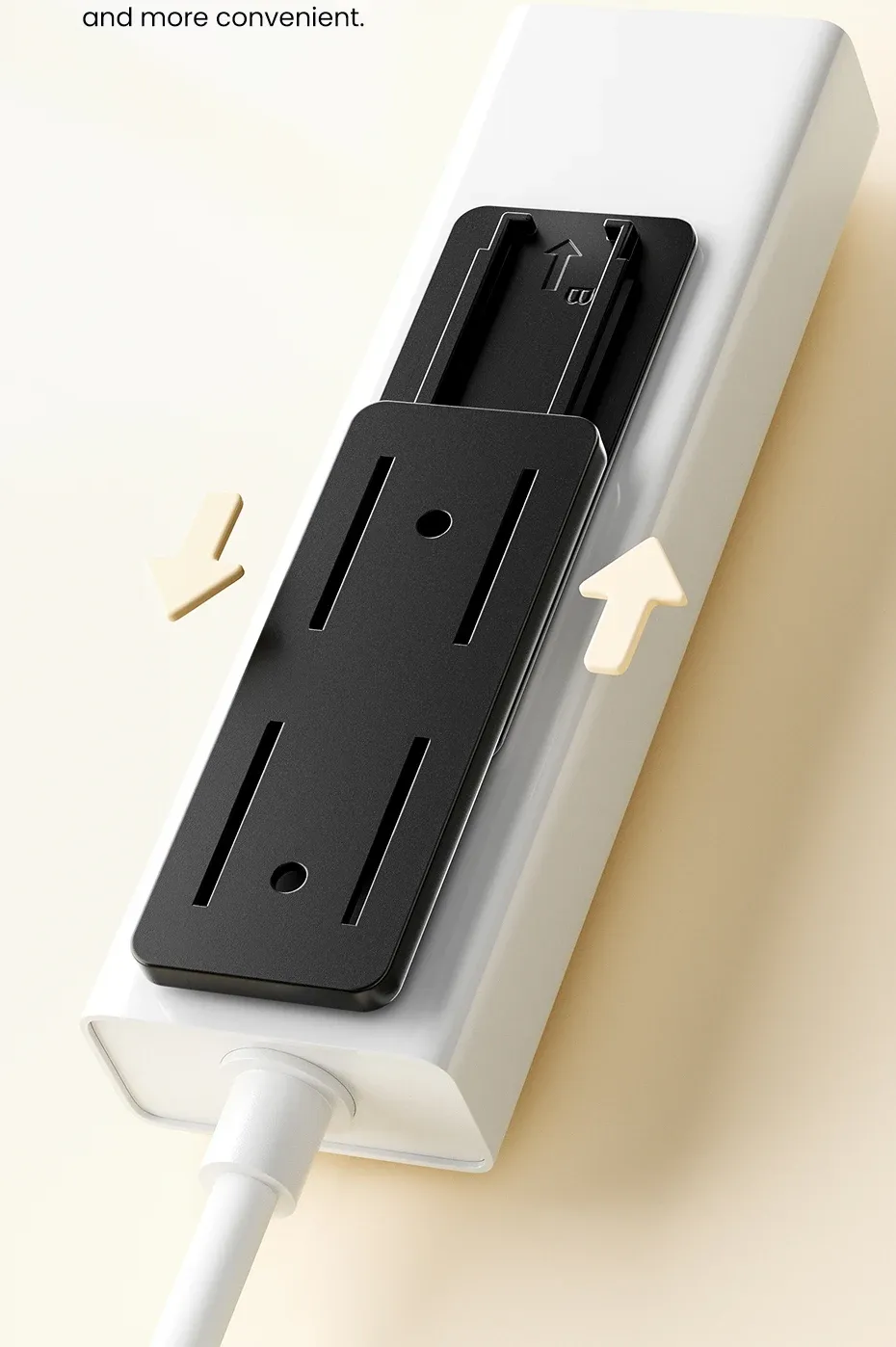 Support installé dans une chambre
