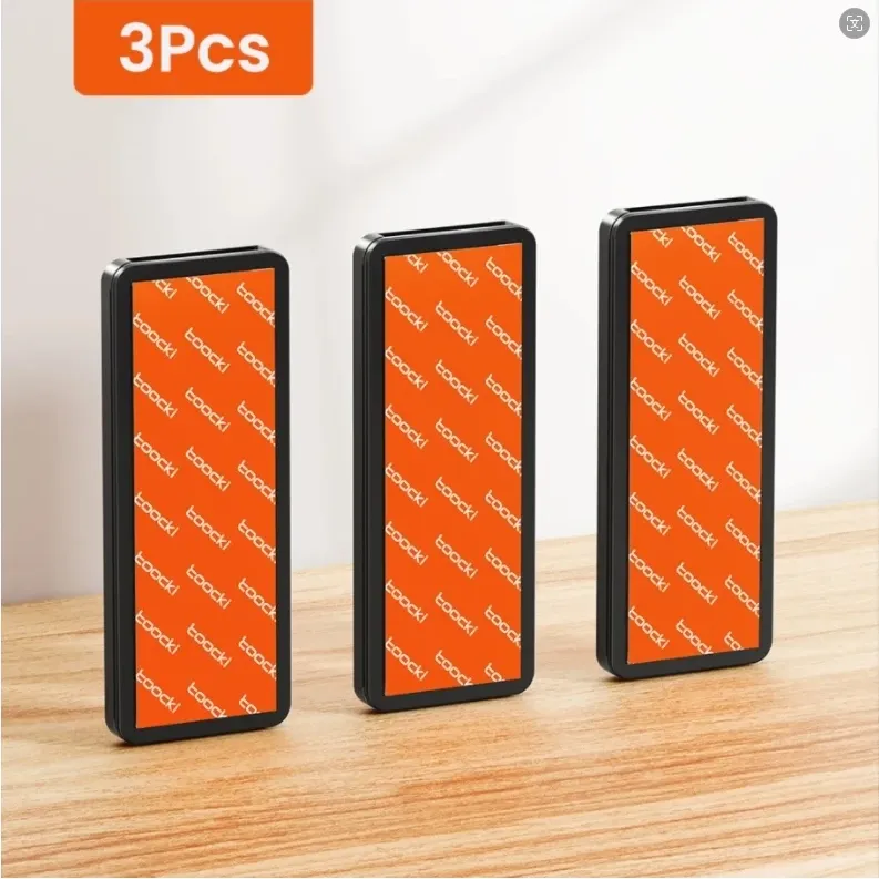 Toocki Support de Multiprise 1, 2 ou 3 Pièces avec Organisateur de Câbles pour Bureau, Fixation Murale Auto-Adhésive pour Chambre 10
