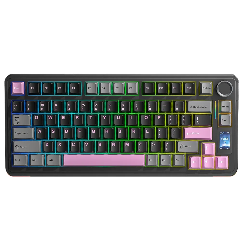 Touches PBT gravées sur le côté du clavier AULA S75 Pro