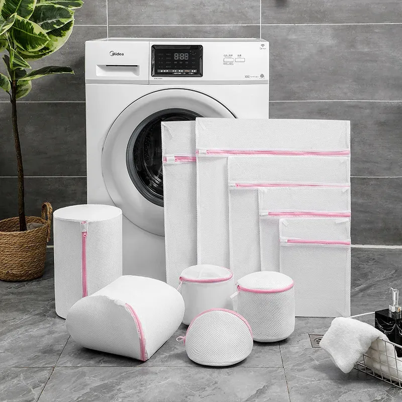 Sac à linge réutilisable pour machine à laver, filet de voyage pour chaussures et organisateur de sous-vêtements pour femme 6