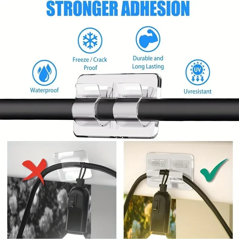 Clips de câble sans poinçon pour décoration extérieure