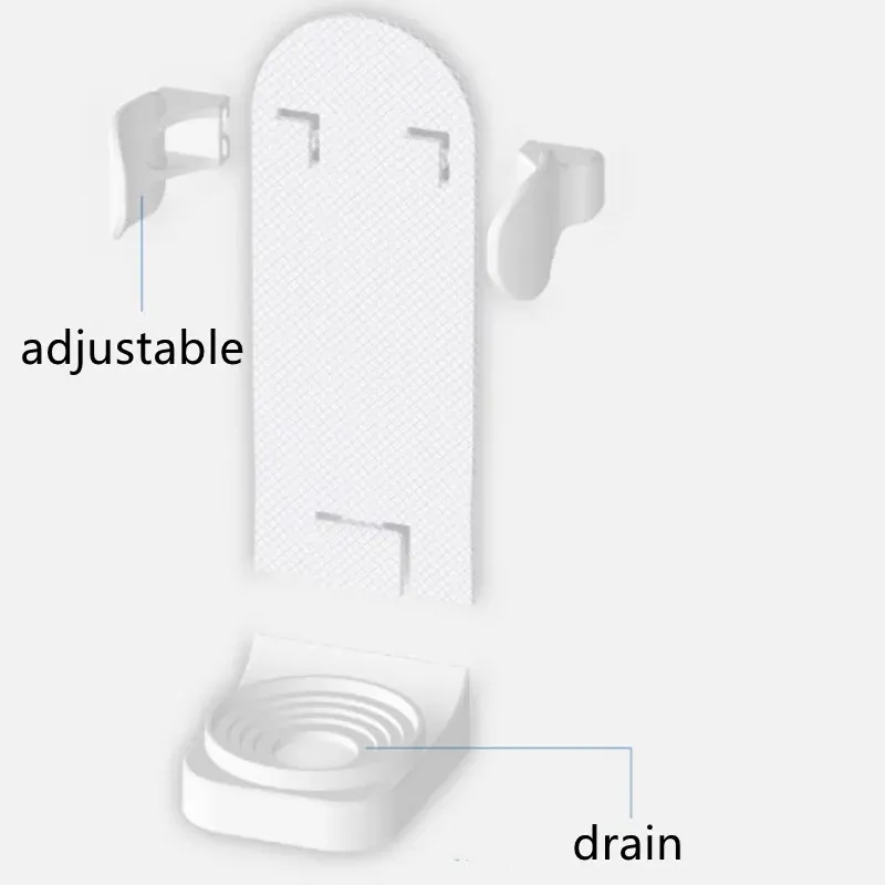 Vue rapprochée du support mural pour brosse à dents électrique