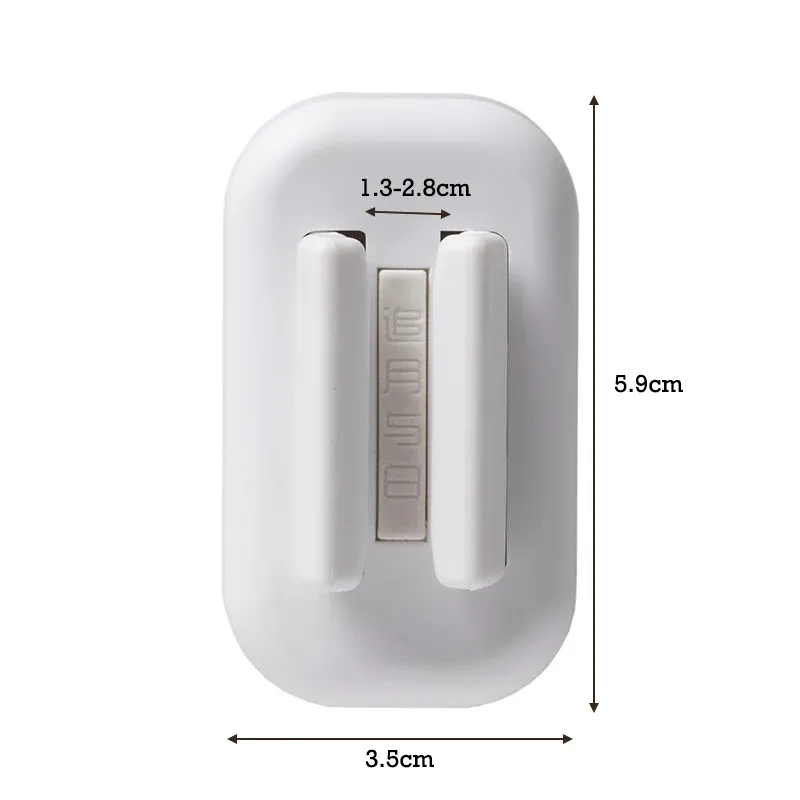 Porte-brosse à dents mural auto-adhésif, clip pour balai, support de rangement polyvalent, gain de place, organisateur de salle de bain, lot de 1/2 6