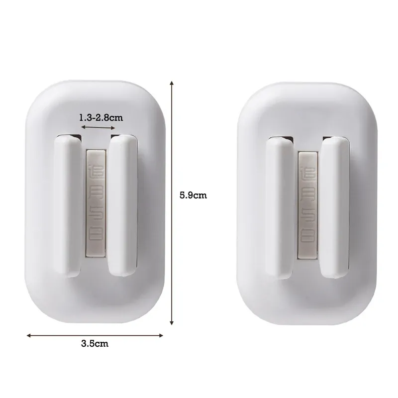 Porte-brosse à dents mural auto-adhésif, clip pour balai, support de rangement polyvalent, gain de place, organisateur de salle de bain, lot de 1/2 7