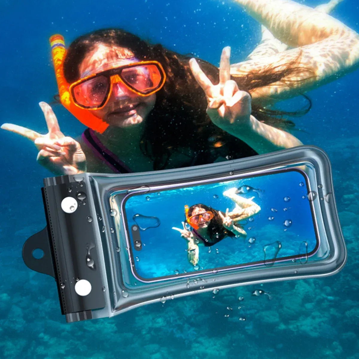 Coque étanche flottante sous l'eau