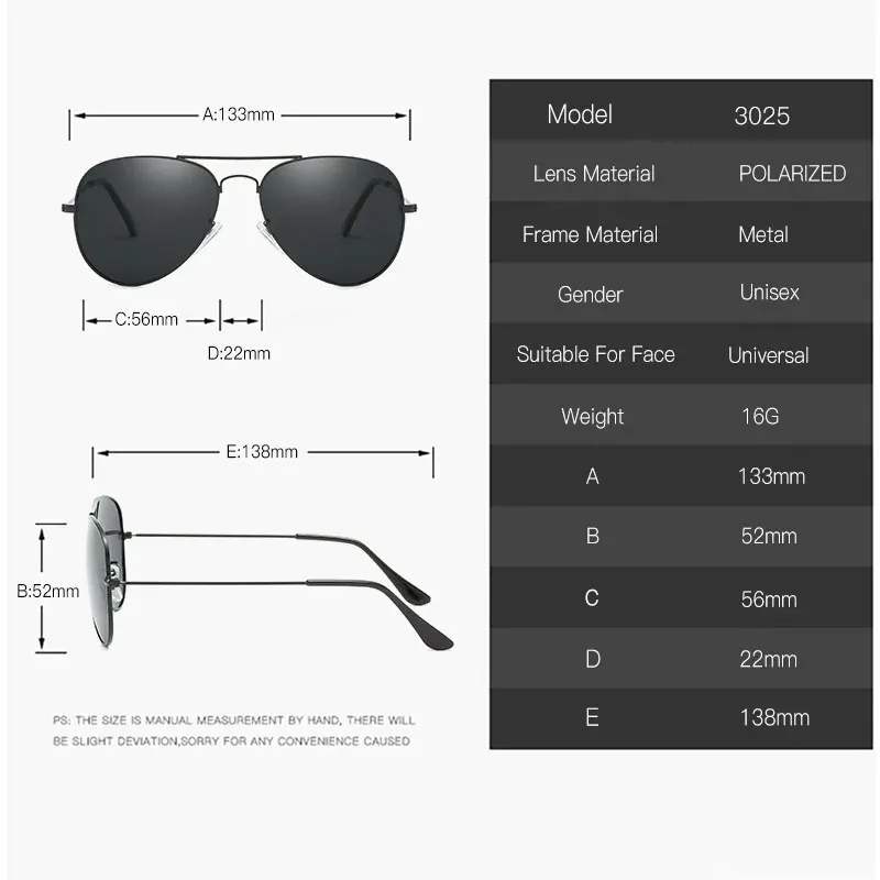 Lunettes de soleil aviateur vintage polarisées pour hommes et femmes, idéales pour la conduite et la pêche, protection UV400 5