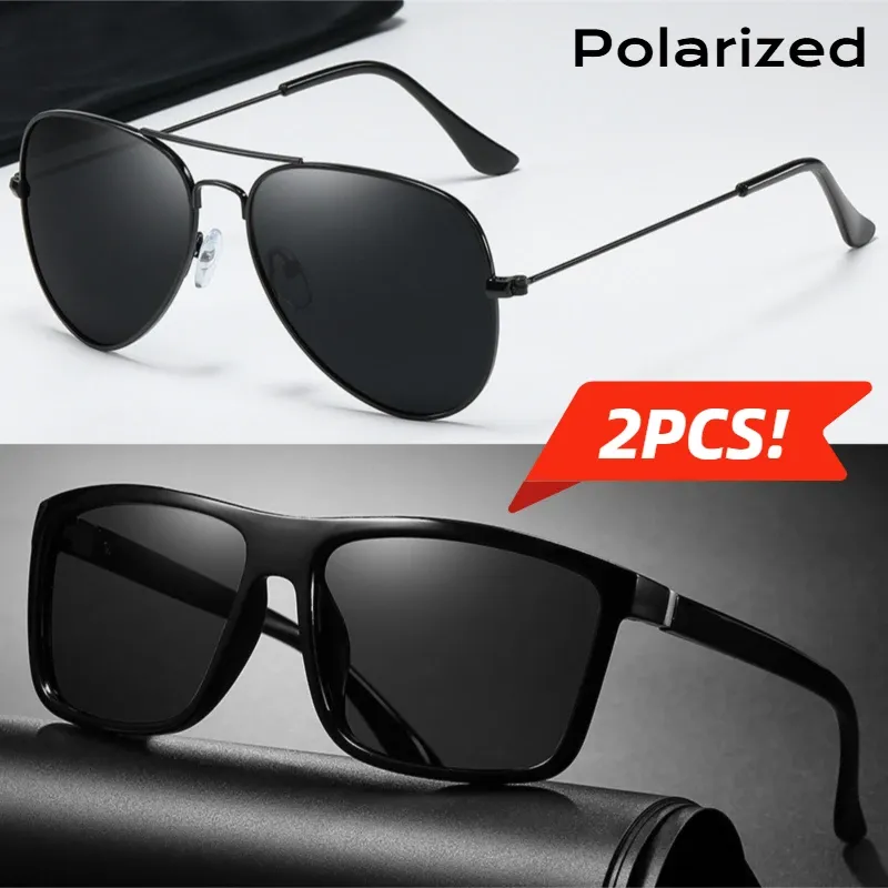 Lunettes de soleil aviateur vintage polarisées pour hommes et femmes, idéales pour la conduite et la pêche, protection UV400 9