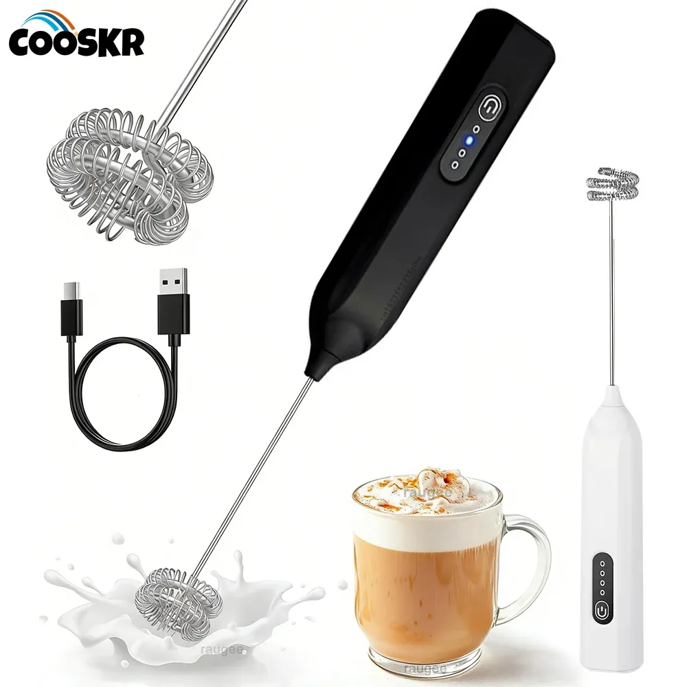 Mousseur à lait électrique rechargeable sans fil, mini fouet portatif
