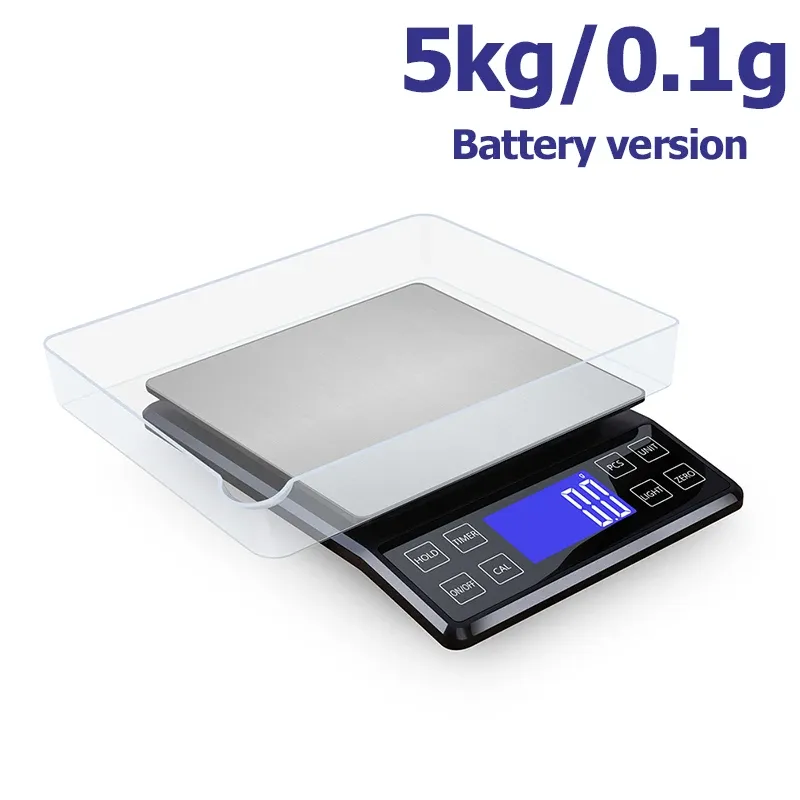Balance de cuisine numérique étanche en acier inoxydable, haute précision, 0,1 g à 10 kg 11