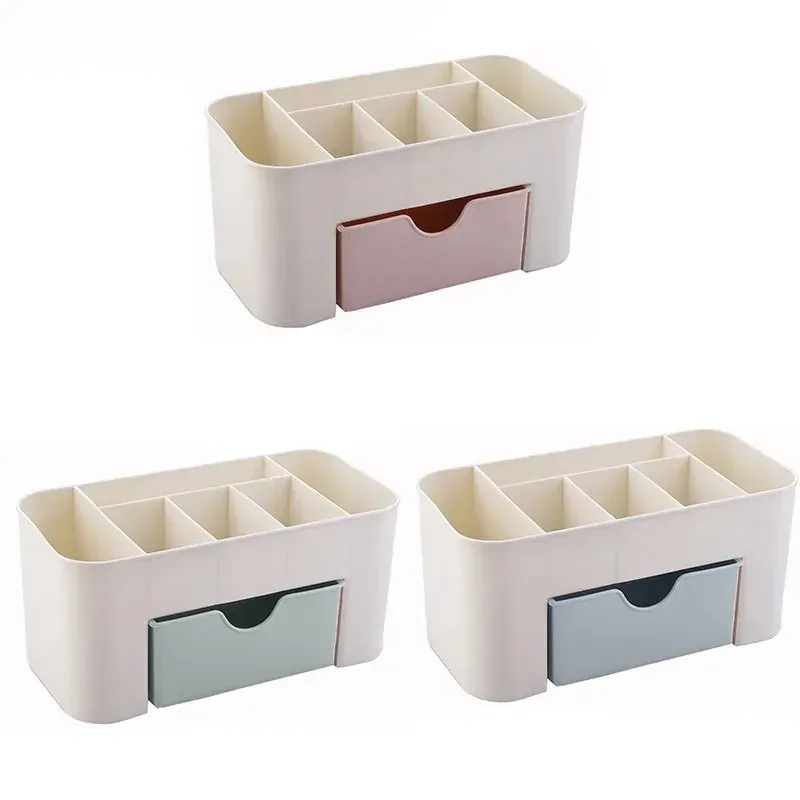 Organisateur en plastique pour nail art avec rangement pour dissolvant, cotons et accessoires de décoration 2