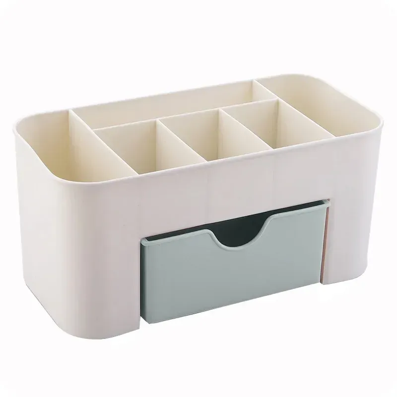 Organisateur en plastique pour nail art avec rangement pour dissolvant, cotons et accessoires de décoration 4