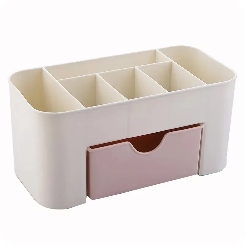 Organisateur en plastique pour nail art avec rangement pour dissolvant, cotons et accessoires de décoration 7