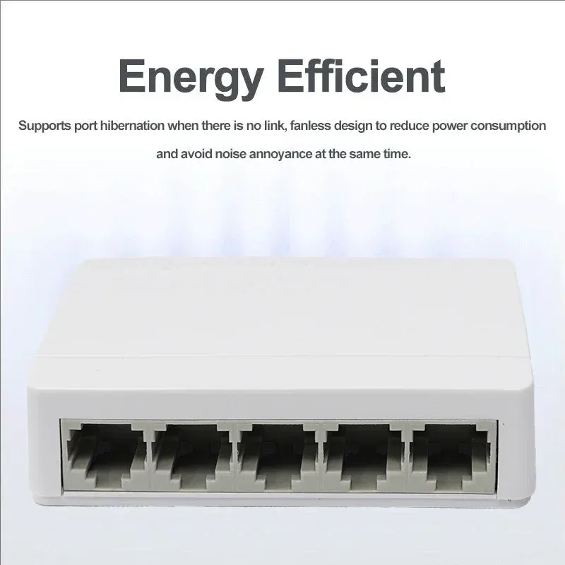 Commutateur réseau Gigabit 5 ports 10/100/1000 Mbps, Plug & Play, MDI/MDIX automatique, pour bureau et domicile 3