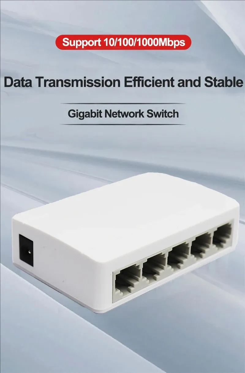 Commutateur Ethernet Gigabit 5 ports, vue d'ensemble