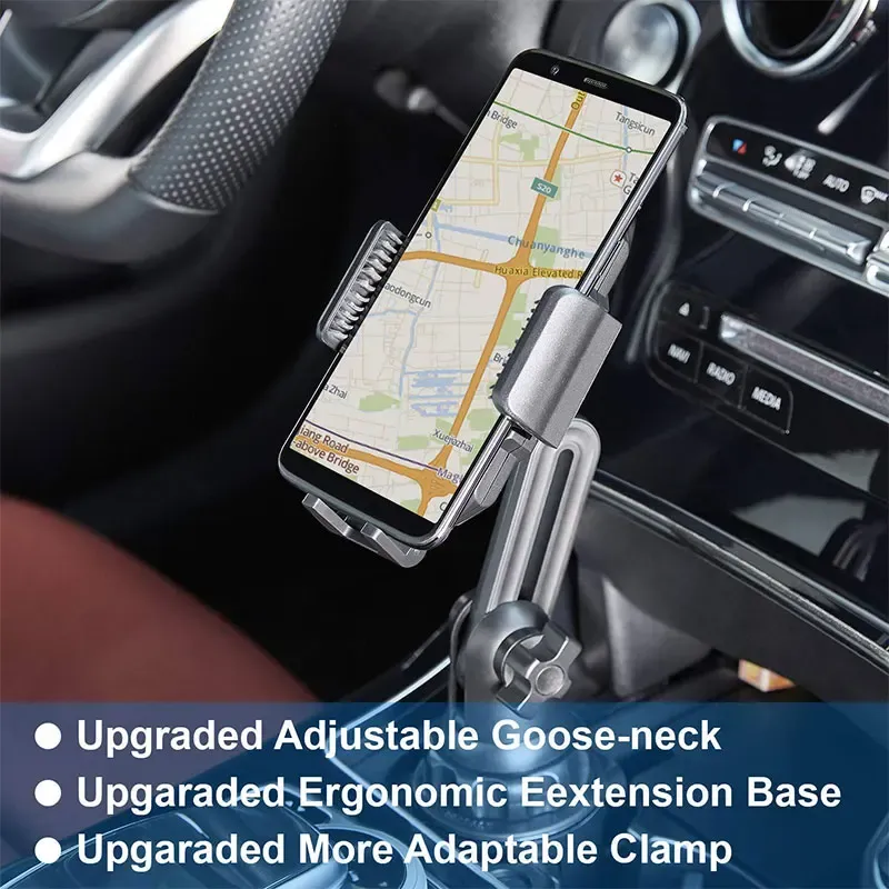 Support de téléphone universel pour voiture, support réglable pour porte-gobelet, compatible iPhone 14, 13, 12 Pro Max, Huawei et Samsung 2