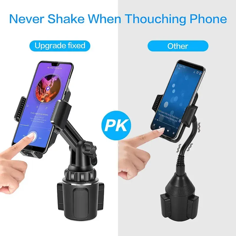Support de téléphone universel pour voiture, support réglable pour porte-gobelet, compatible iPhone 14, 13, 12 Pro Max, Huawei et Samsung 5