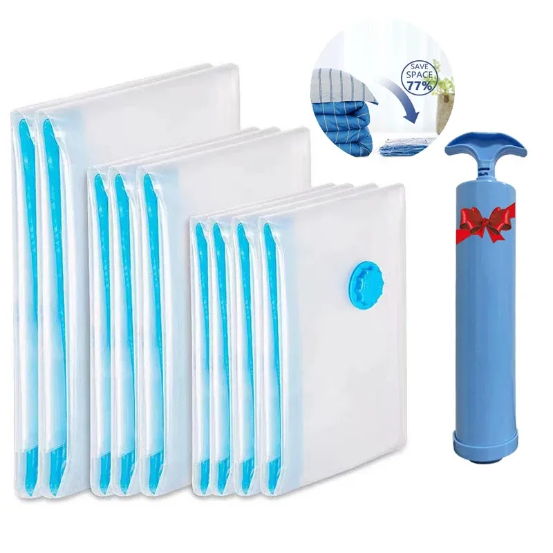 Sacs de rangement sous vide pour vêtements, oreillers et couvertures, format compact idéal pour le voyage