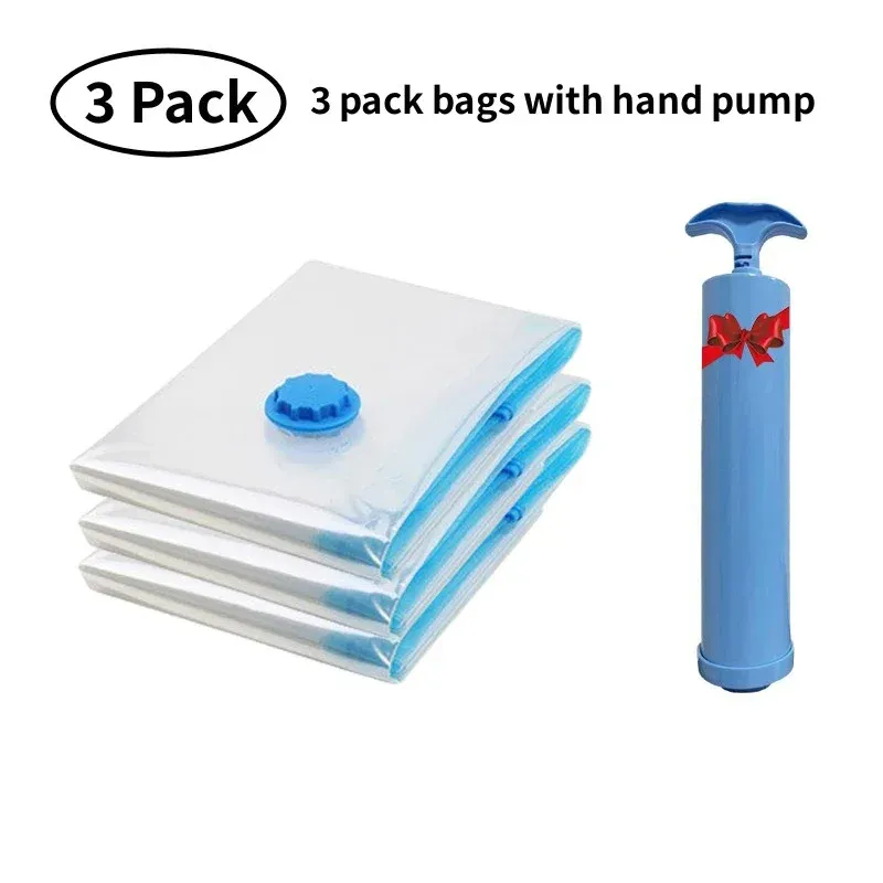 Sacs de rangement sous vide pour vêtements, oreillers et couvertures, format compact idéal pour le voyage 7
